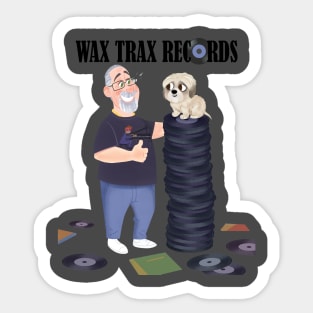 Wax Trax Cartoon Sticker